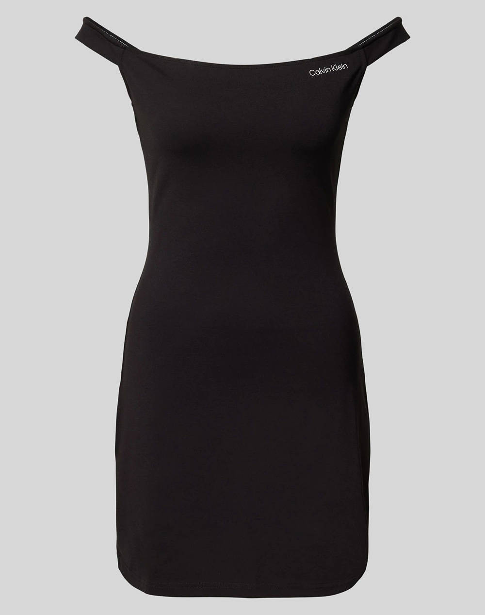 CALVIN KLEIN JEANS LOGO ELASTIC MILANO BARDOT DRESS