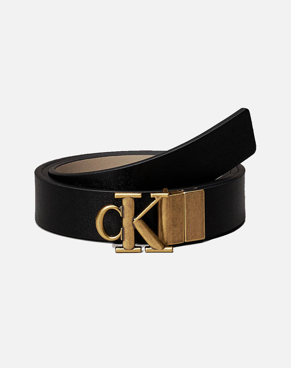 CALVIN KLEIN JEANS MONOGRAM PLACQUE BUCKLE 25MM REV