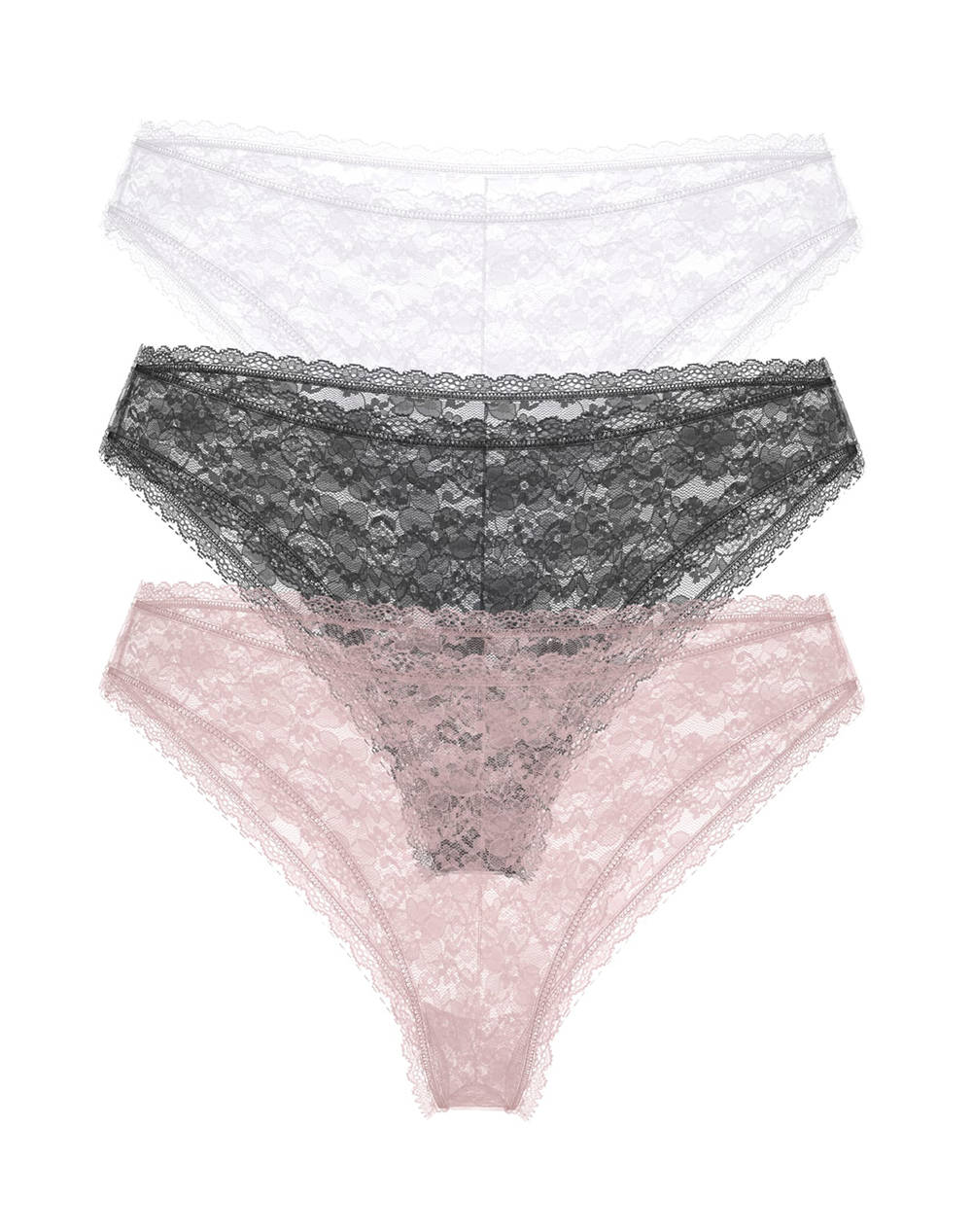 GUESS 3PACK BASIC LACE BRAZILIAN LENJERIE INTIMA DE DAMA