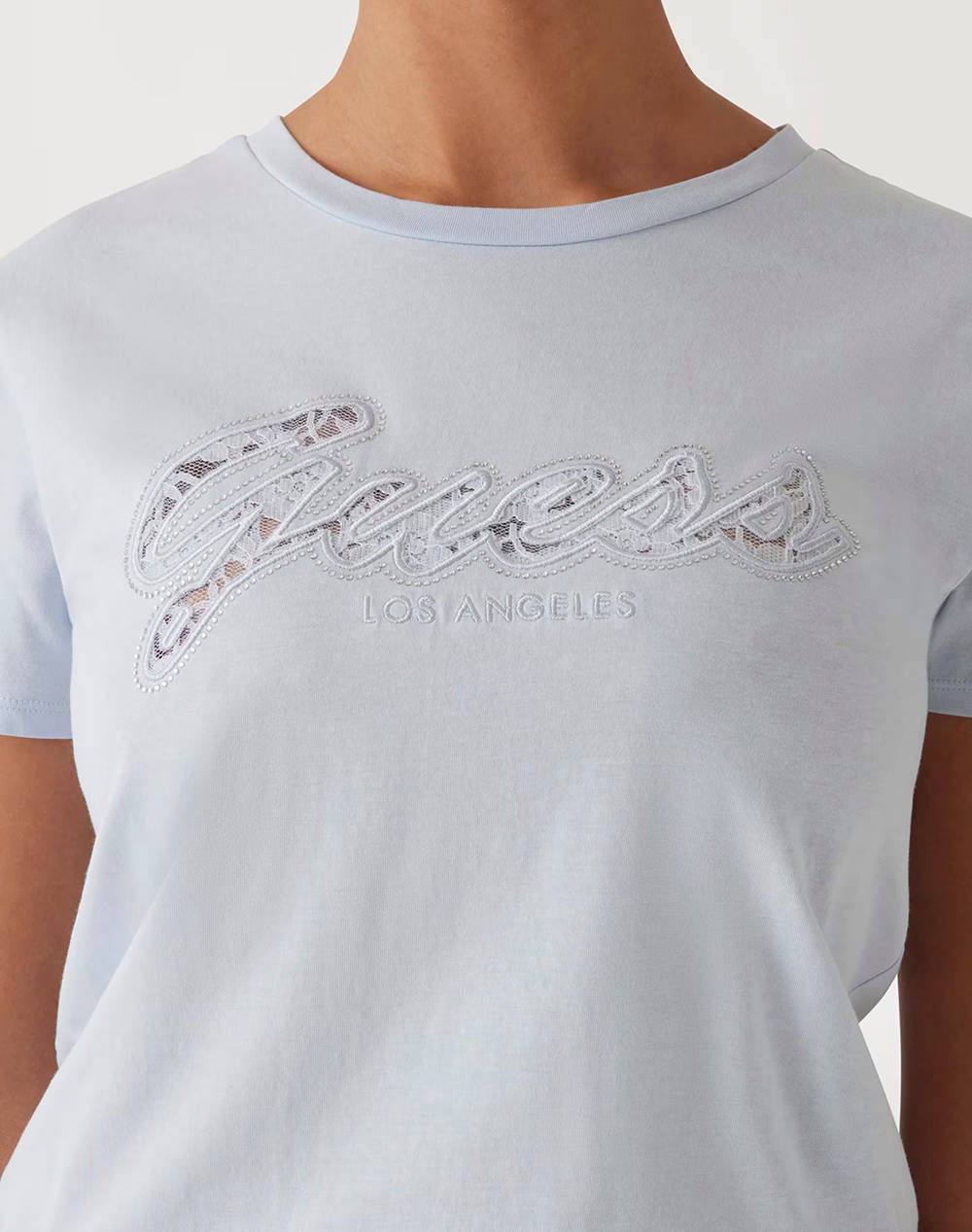 GUESS SS SCRIPT LACE LOGO EASY TEE BLUZA DE DAMA