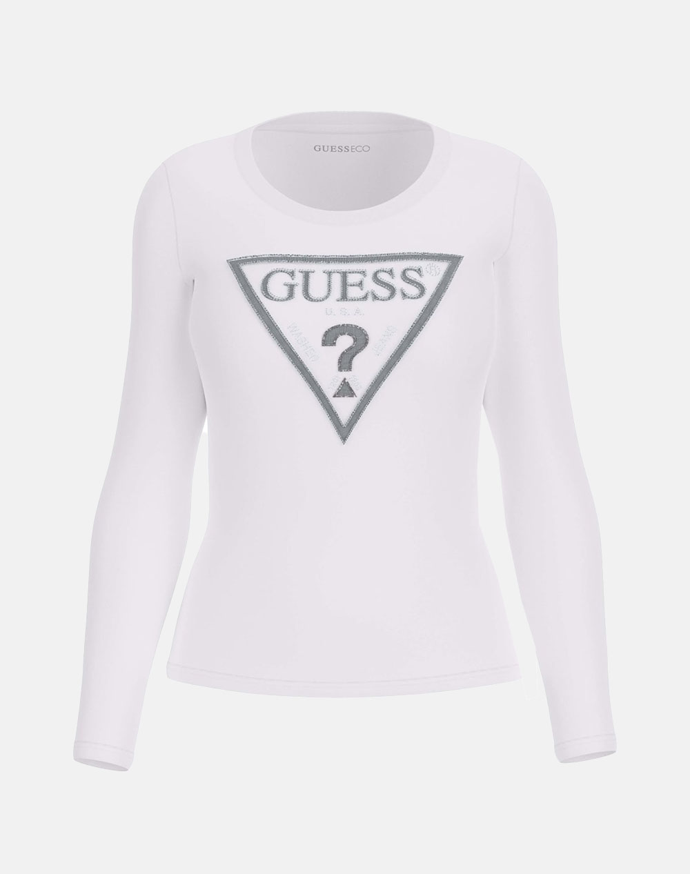 GUESS LS CN SHINY TRIANGLE TEE BLUZA DE DAMA