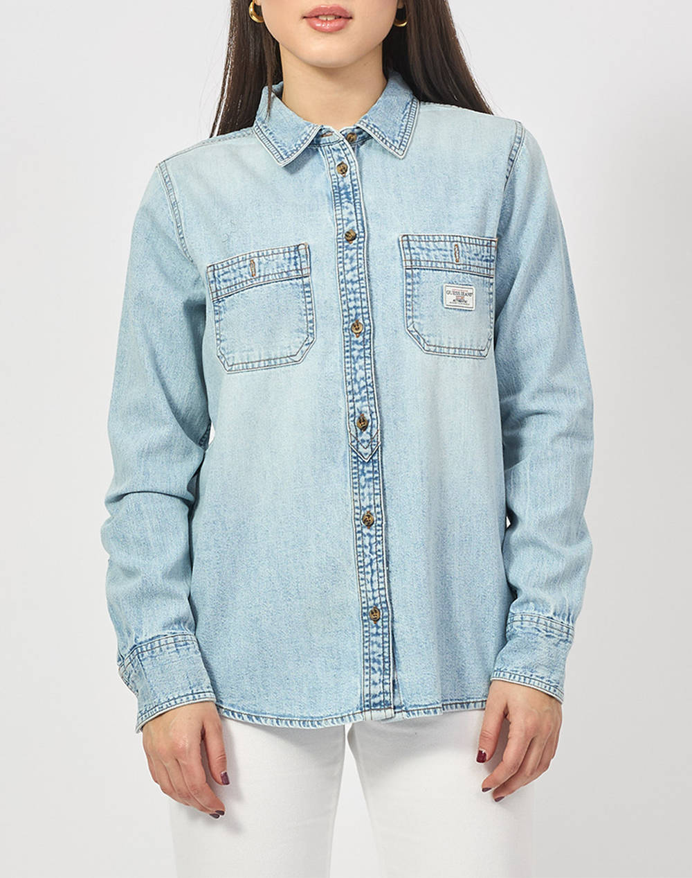 GUESS JEANS GJ REGULAR LS DENIM SHIRT CAMASA DE DAMA