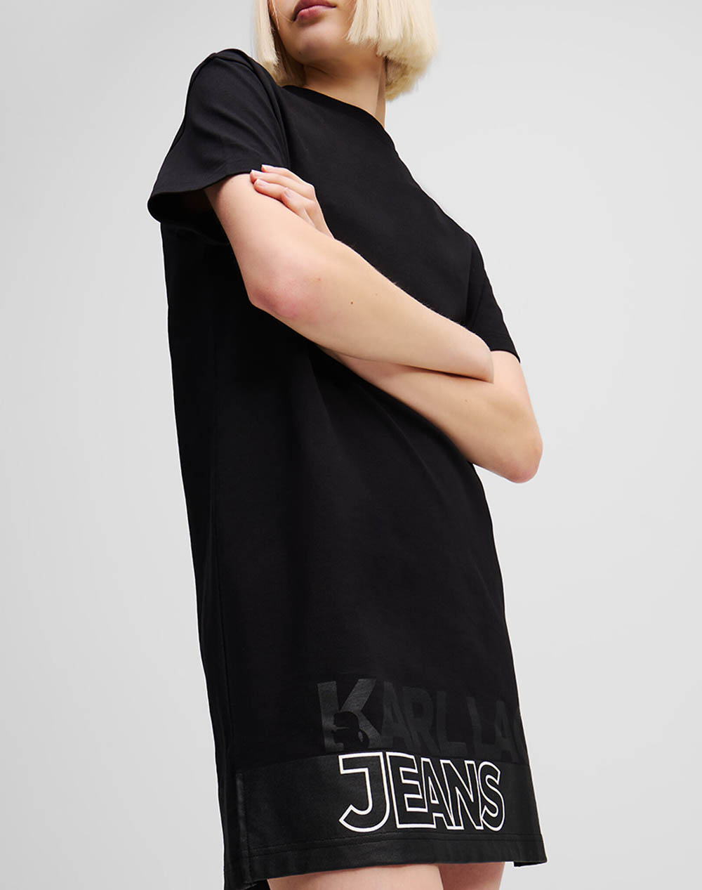 KARL LAGERFELD KLJ RELAXED GRAPHIC TEE DRESS