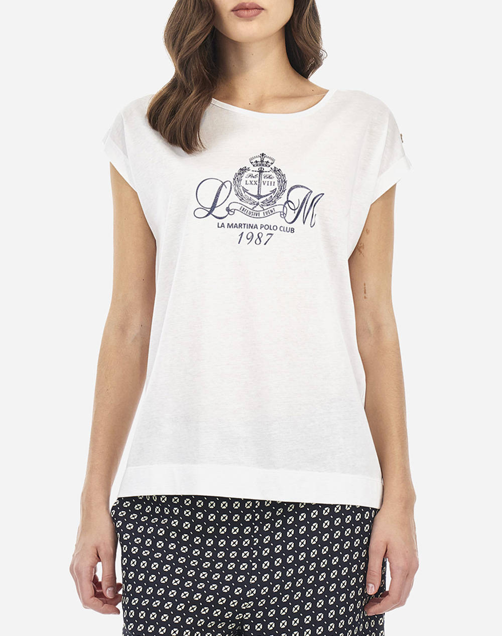 LA MARTINA BLUZA T-SHIRT KM WOMAN T-SHIRT S/S 40/1 COTTON