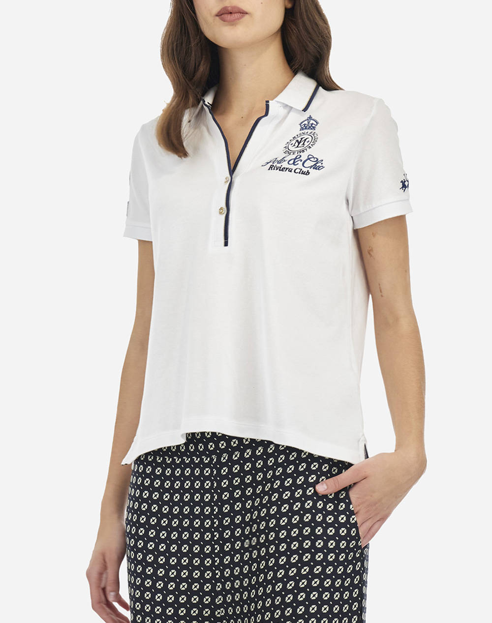 LA MARTINA BLUZA POLO KM WOMAN POLO S/S PIQUET STRETCH