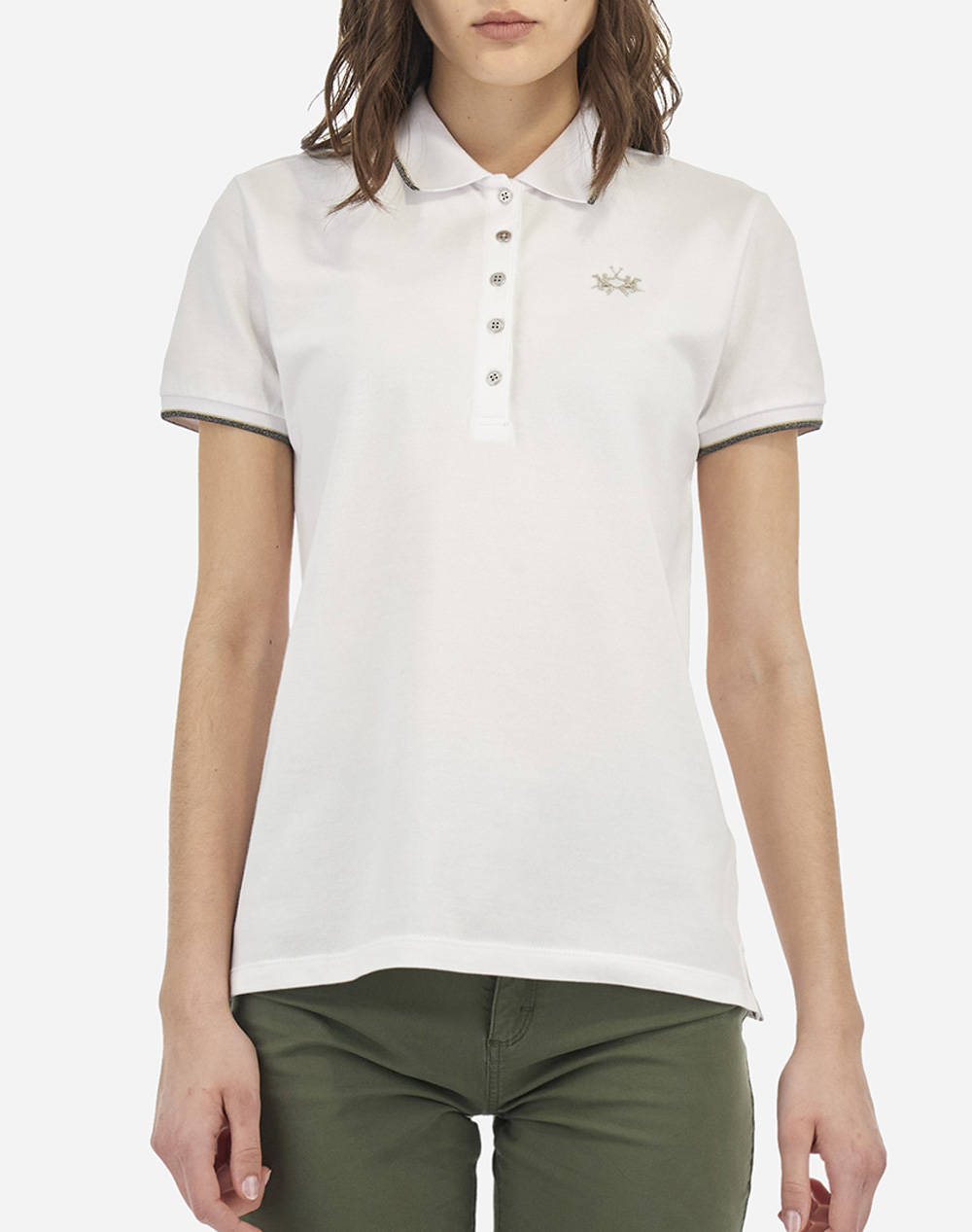 LA MARTINA BLUZA POLO KM WOMAN POLO S/S PIQUET STRETCH