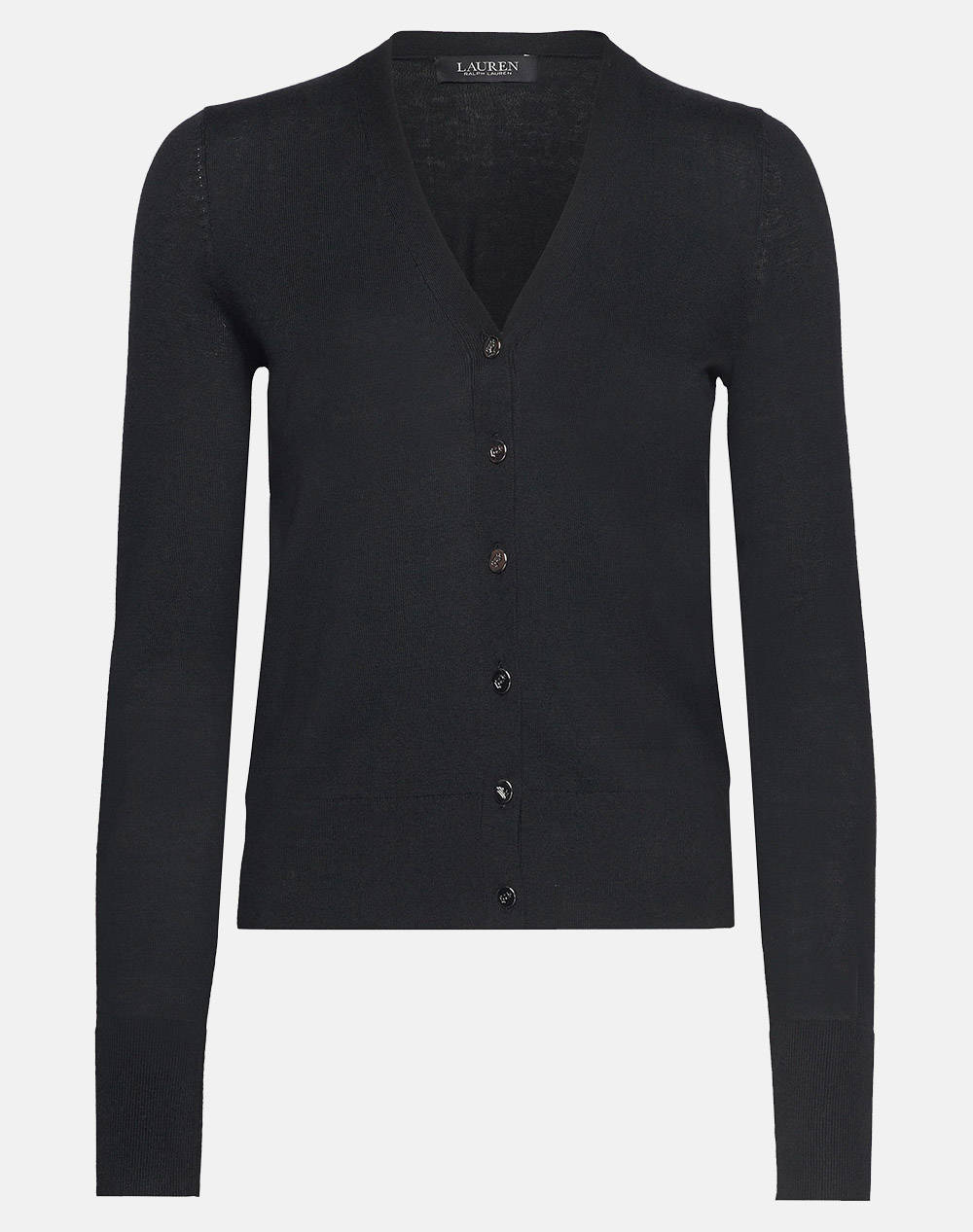 LAUREN RALPH LAUREN COTTON MODAL-LS VN CARDIGAN