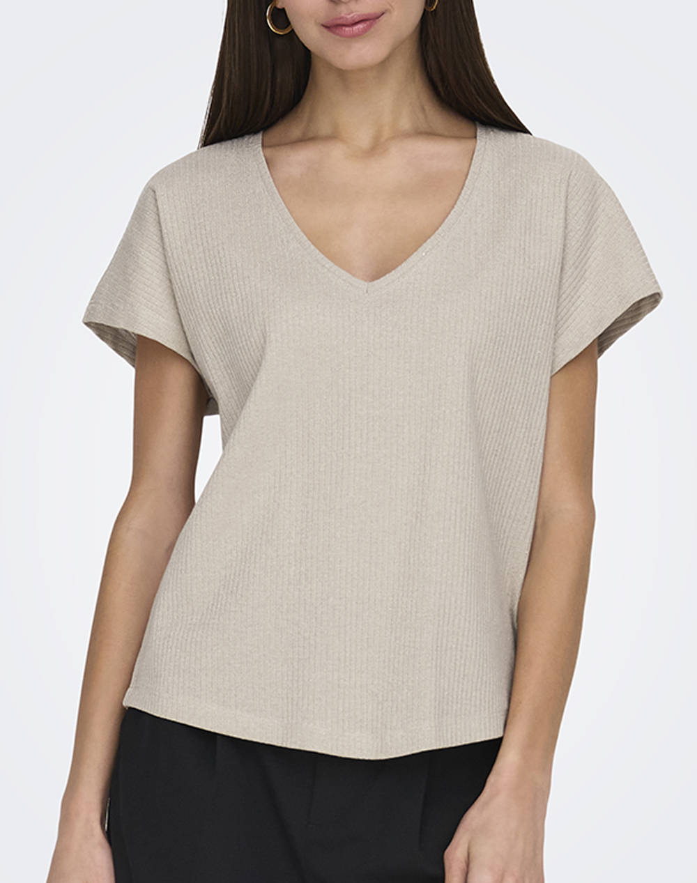 ONLY ONLASIA S/S V-NECK TOP CC JRS