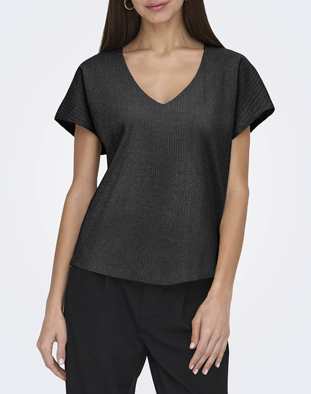 ONLY ONLASIA S/S V-NECK TOP CC JRS