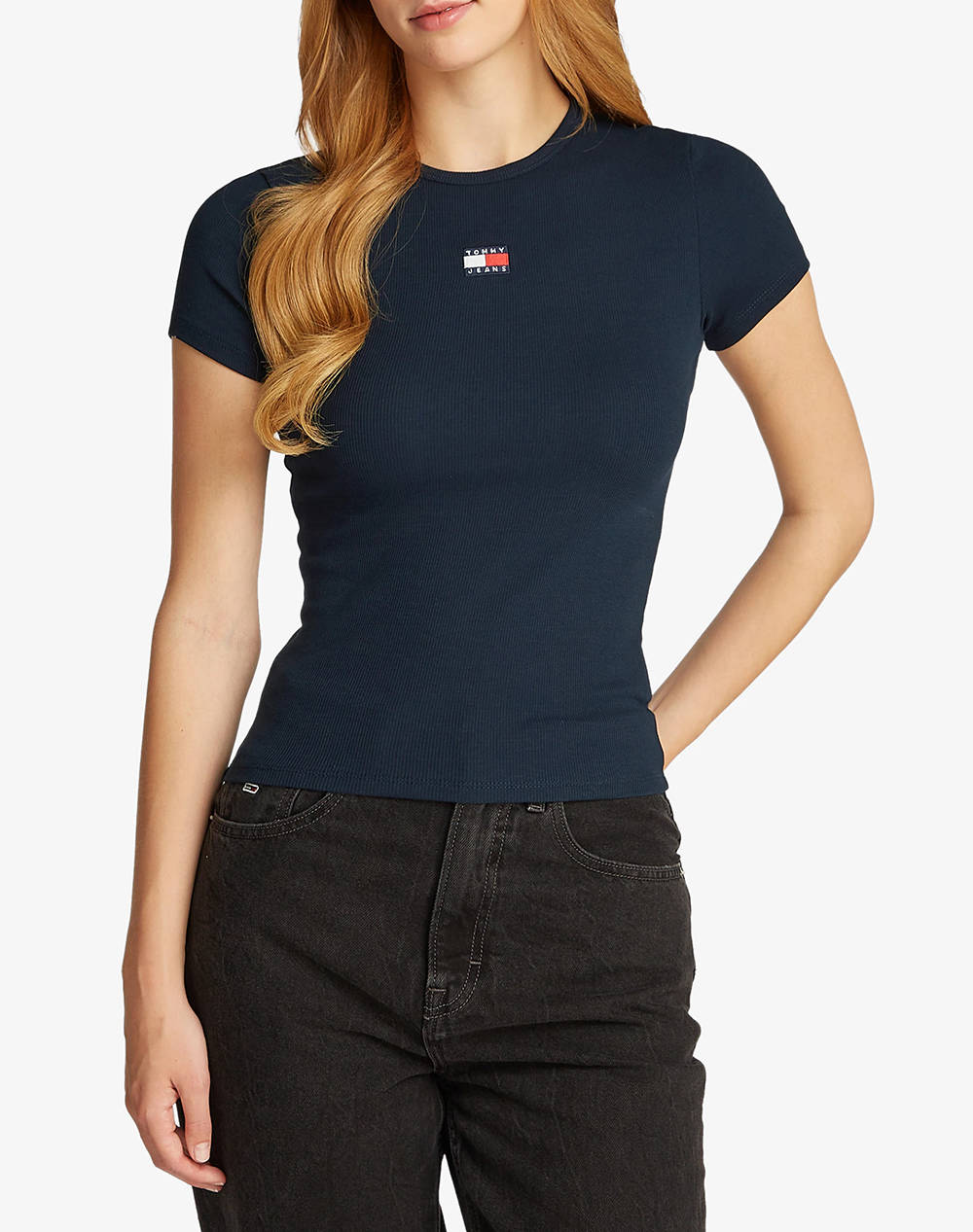 TOMMY JEANS TJW SLIM BADGE RIB TEE