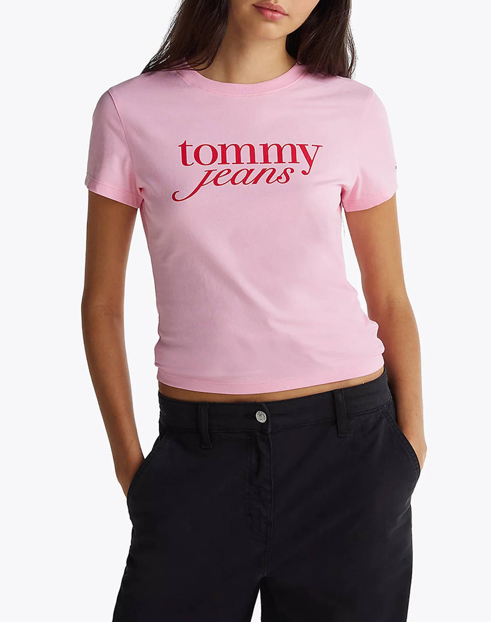 TOMMY JEANS TJW SLIM ESSENTIAL LOGO TEE EXT