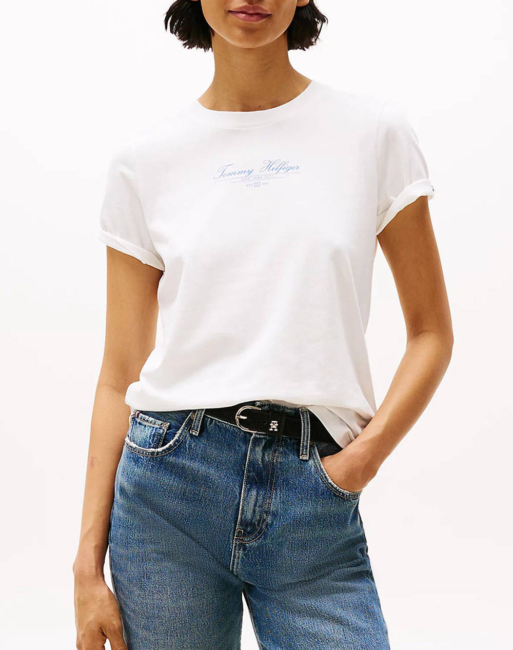 TOMMY HILFIGER REG SCRIPT C-NK TEE SS