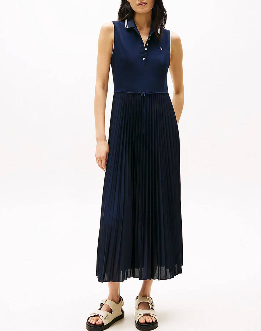 TOMMY HILFIGER SPORTY PLEATED POLO DRESS NS