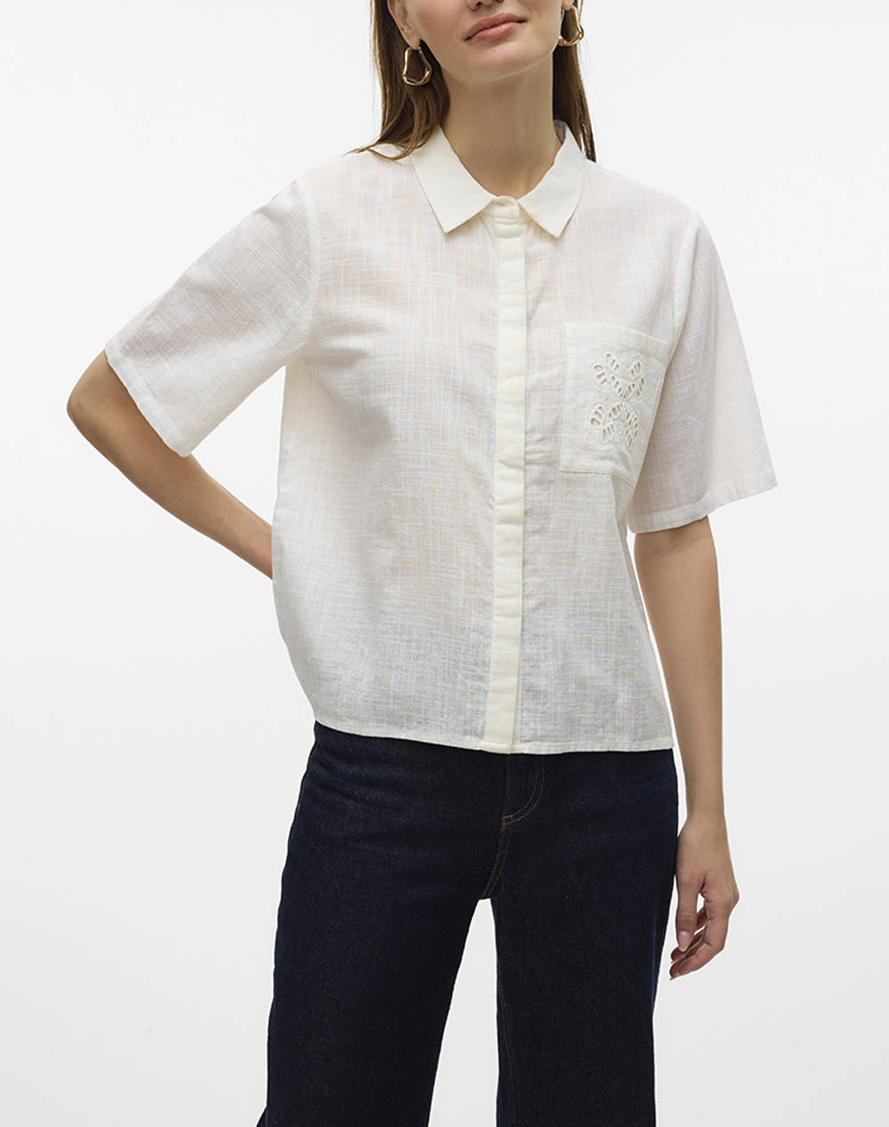 VERO MODA VMBARCY S/S SHIRT WVN BTQ GA