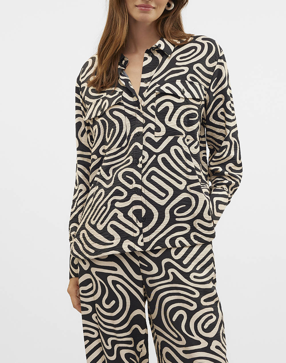 VERO MODA VMVIGDIS L/S SHIRT WVN BTQ GA