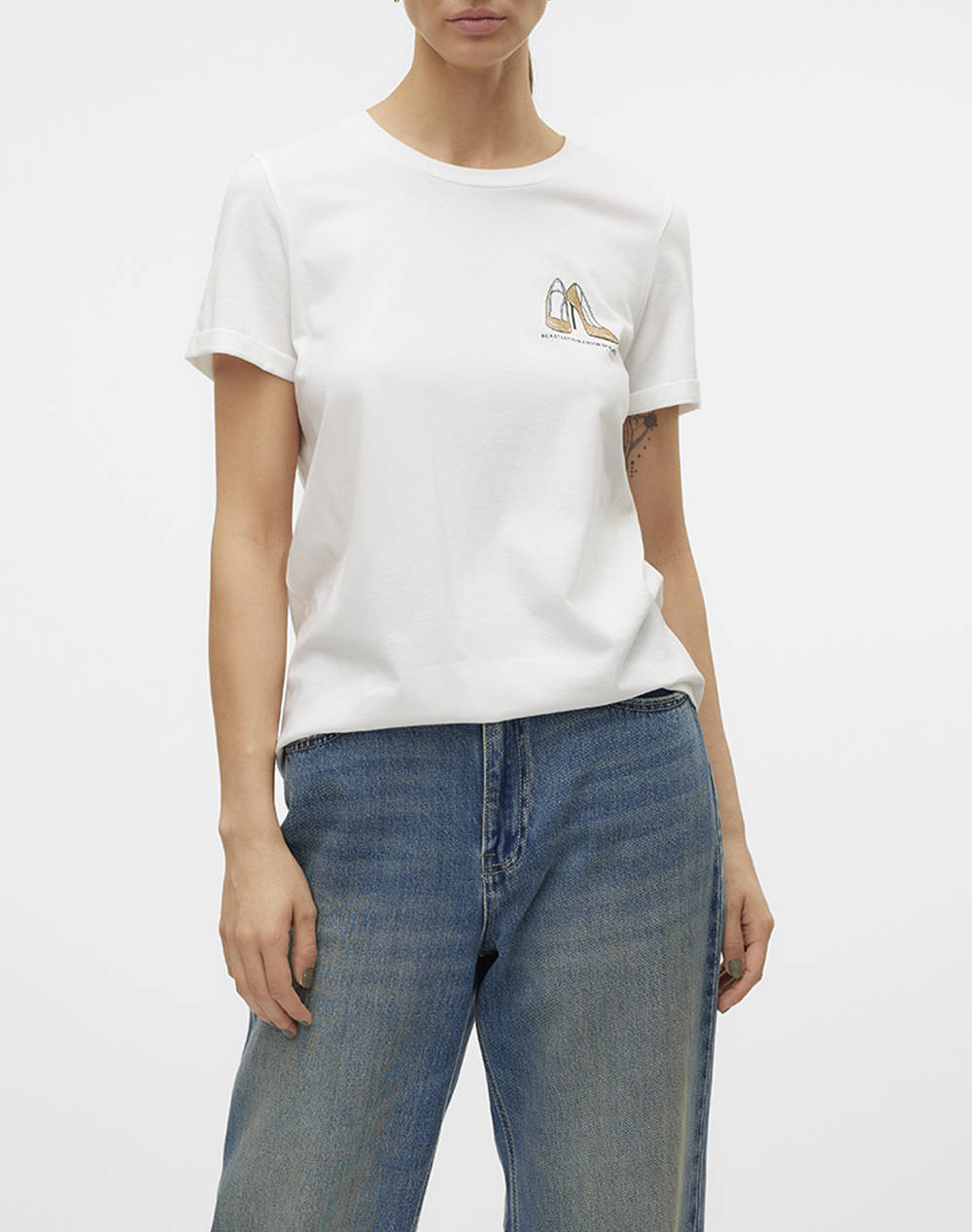 VERO MODA VMVILLA S/S O-NECK T-SHIRT JRS BTQ GA