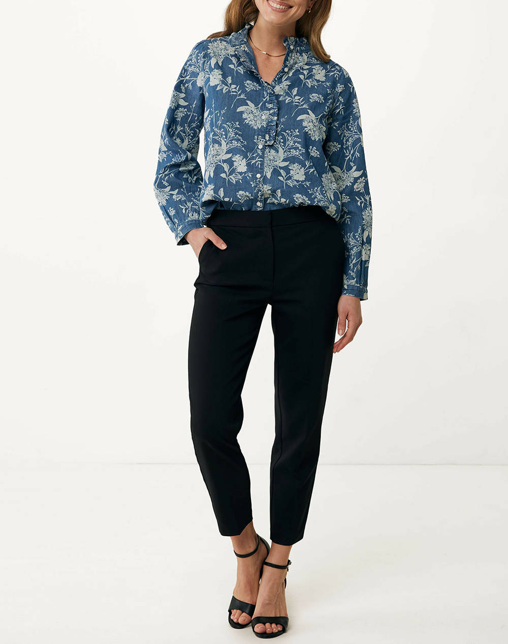 MEXX Ruffle flower blouse