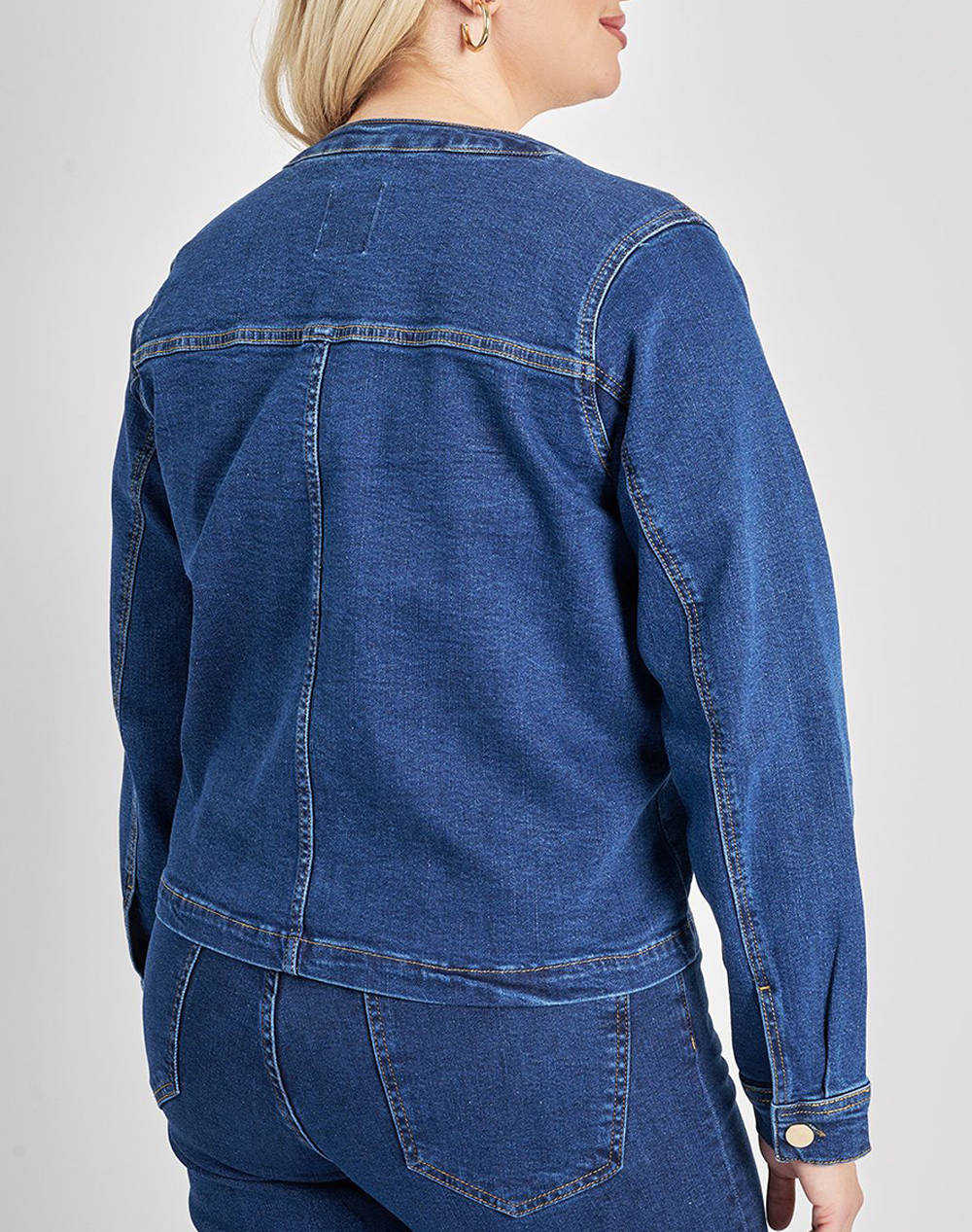 PARABITA Jean jacket cu decoletu rotund