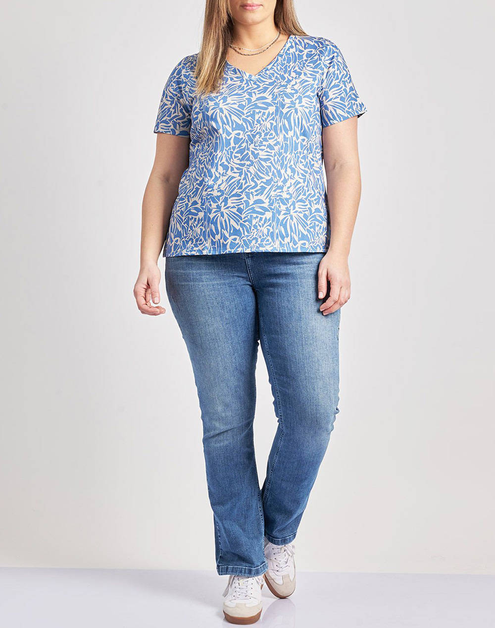 PARABITA T-Shirt din bumbac all over floral print