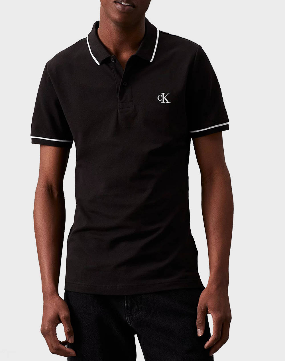 CALVIN KLEIN JEANS TIPPING SLIM POLO