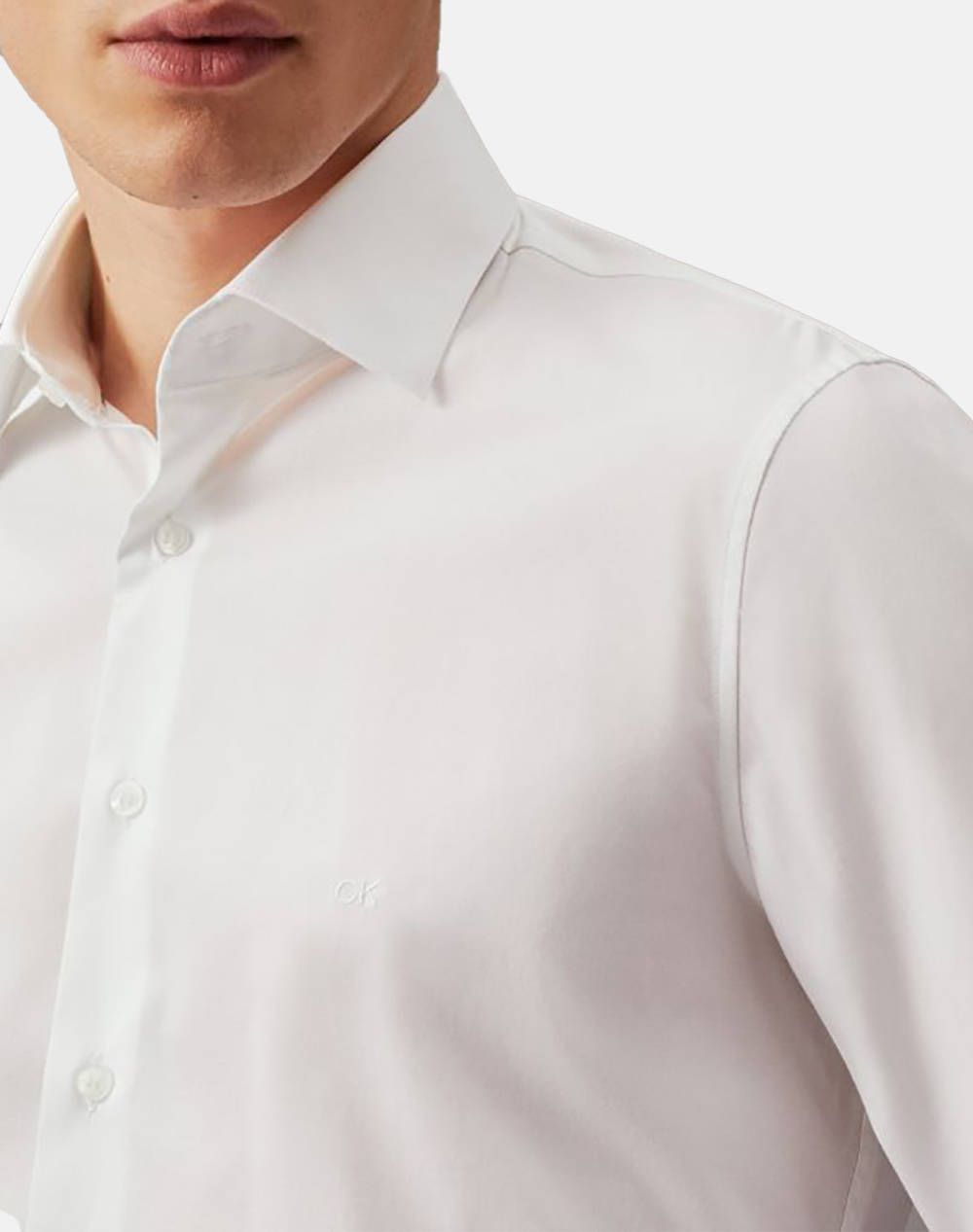 CALVIN KLEIN POPLIN STRETCH FITTED SHIRT