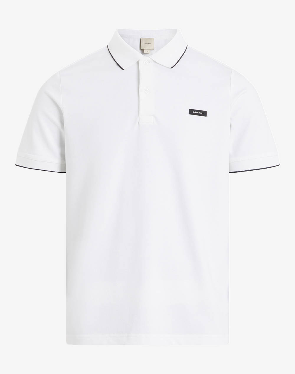 CALVIN KLEIN STRETCH PIQUE TIPPING POLO