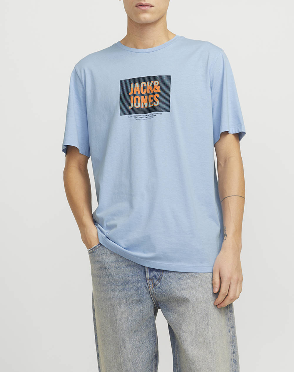 JACK&JONES JJHUDSON TEE SS CREW NECK LN