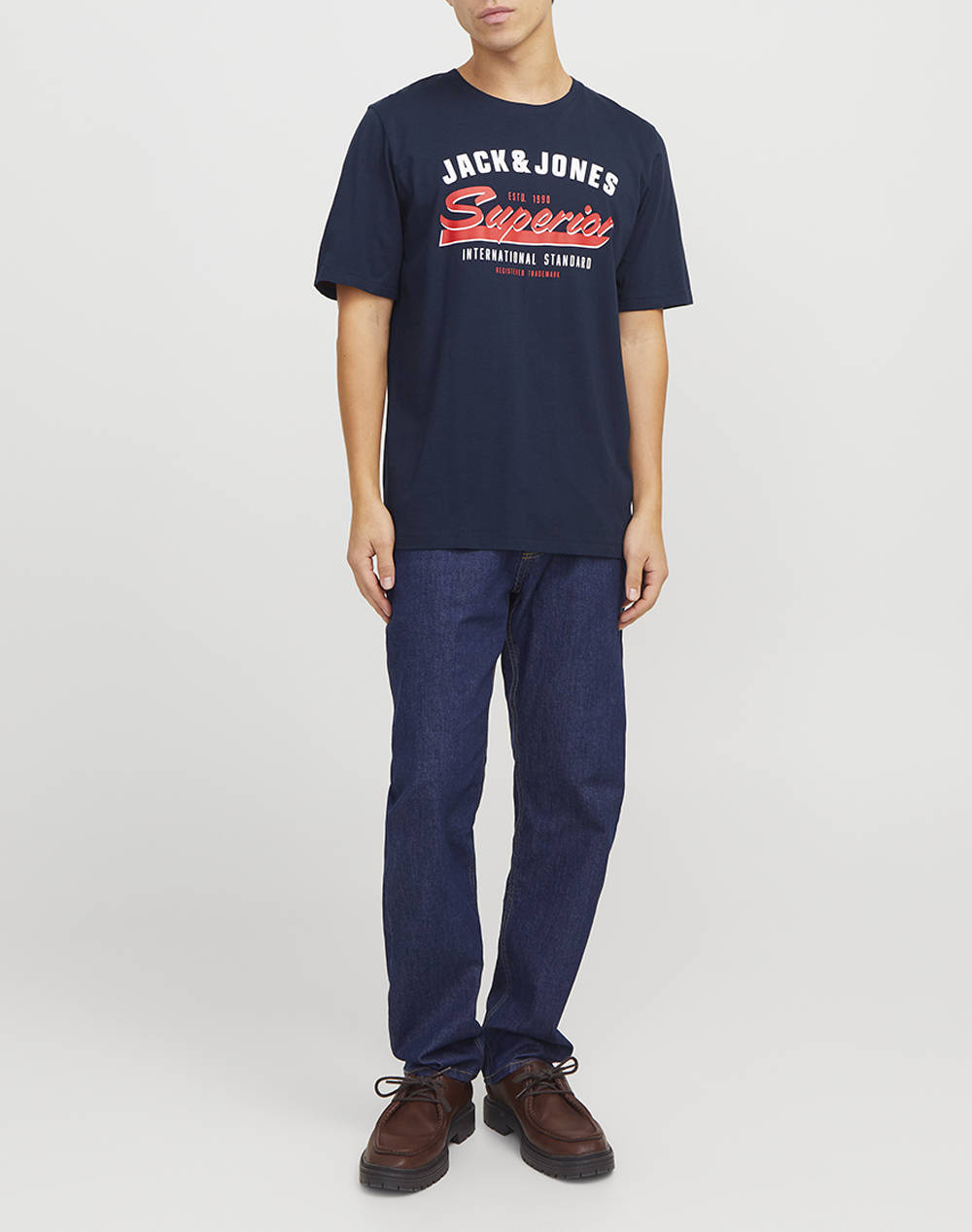 JACK&JONES JJELOGO TEE SS O-NECK 2 COL SS25 SN