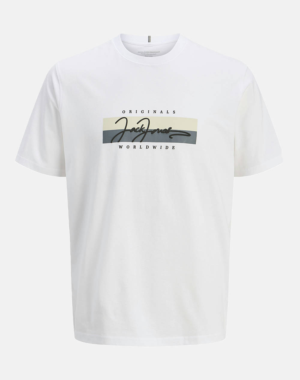 JACK&JONES JORFREDERIKSBERG BOX SCRIPT TEE SS CN LN