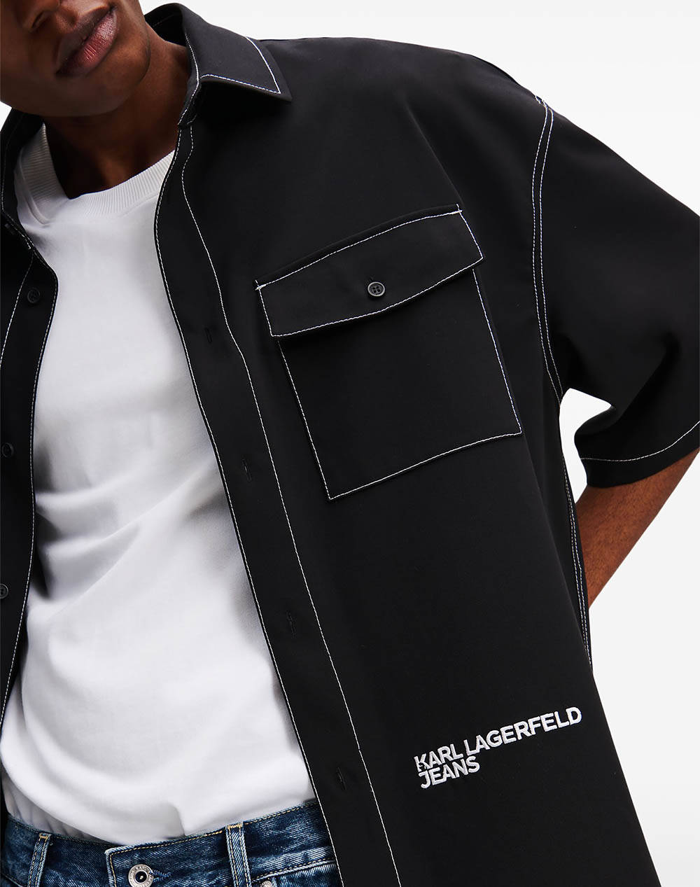 KARL LAGERFELD KLJ SSLV RELAXED SHIRT