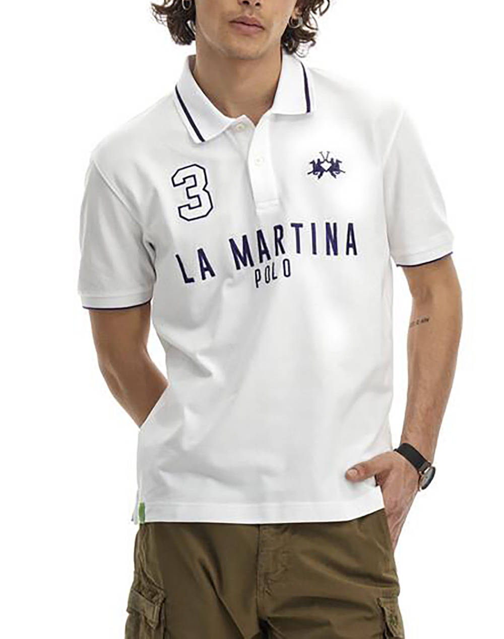 LA MARTINA BLUZA POLO KM MAN POLO PIQUET STRETCH