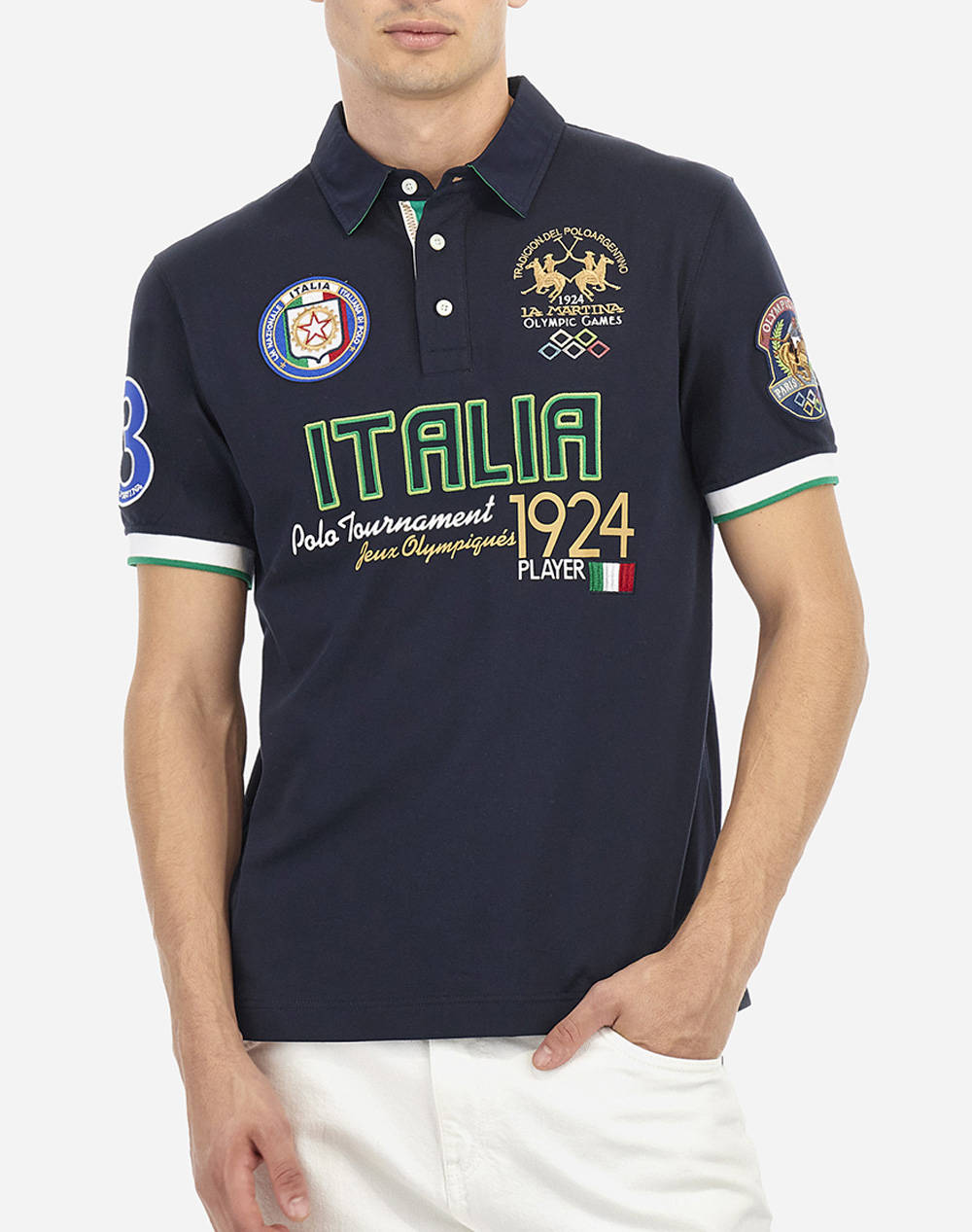 LA MARTINA BLUZA POLO KM MAN S/S POLO PIQUET STRETCH