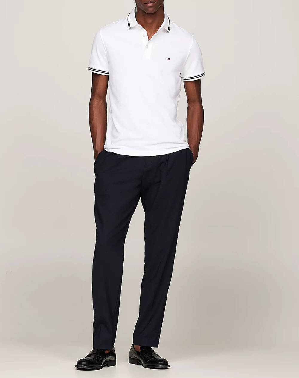 TOMMY HILFIGER TIPPED SLIM FIT POLO