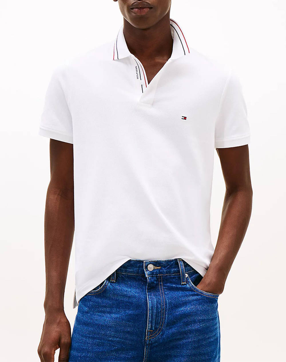 TOMMY HILFIGER PLACKET INTEREST REG POLO