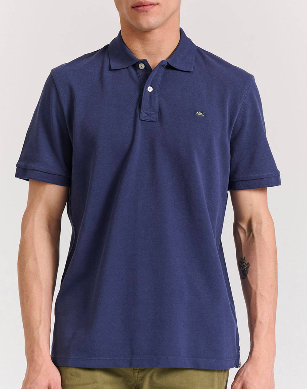 FUNKY BUDDHA Bluza Barbati Guler Polo