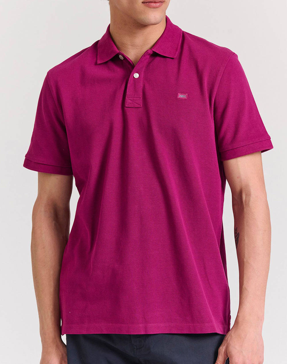 FUNKY BUDDHA Bluza Barbati Guler Polo