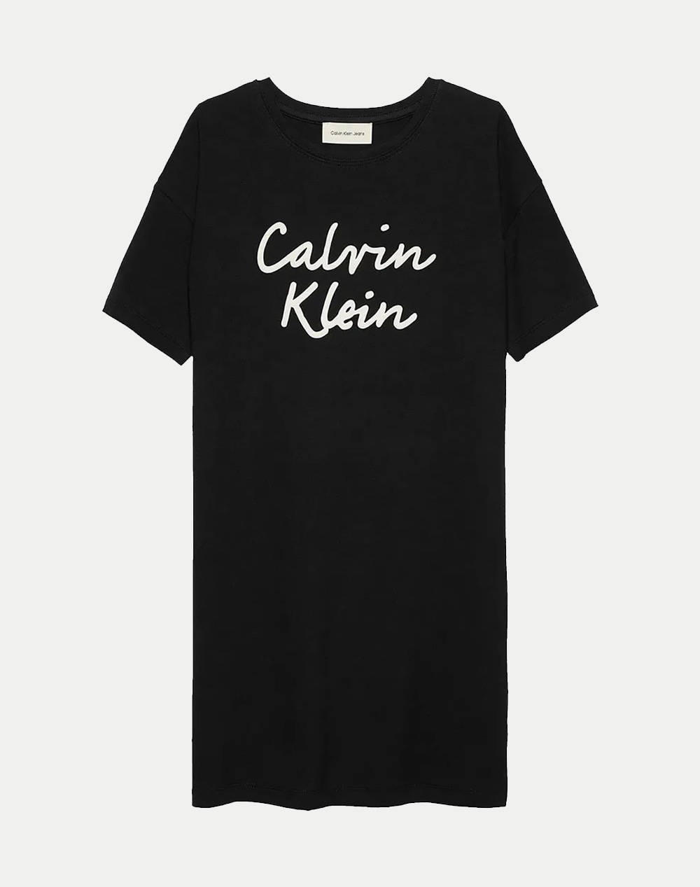 CALVIN KLEIN JEANS SCRIPT LOGO T-SHIRT DRESS