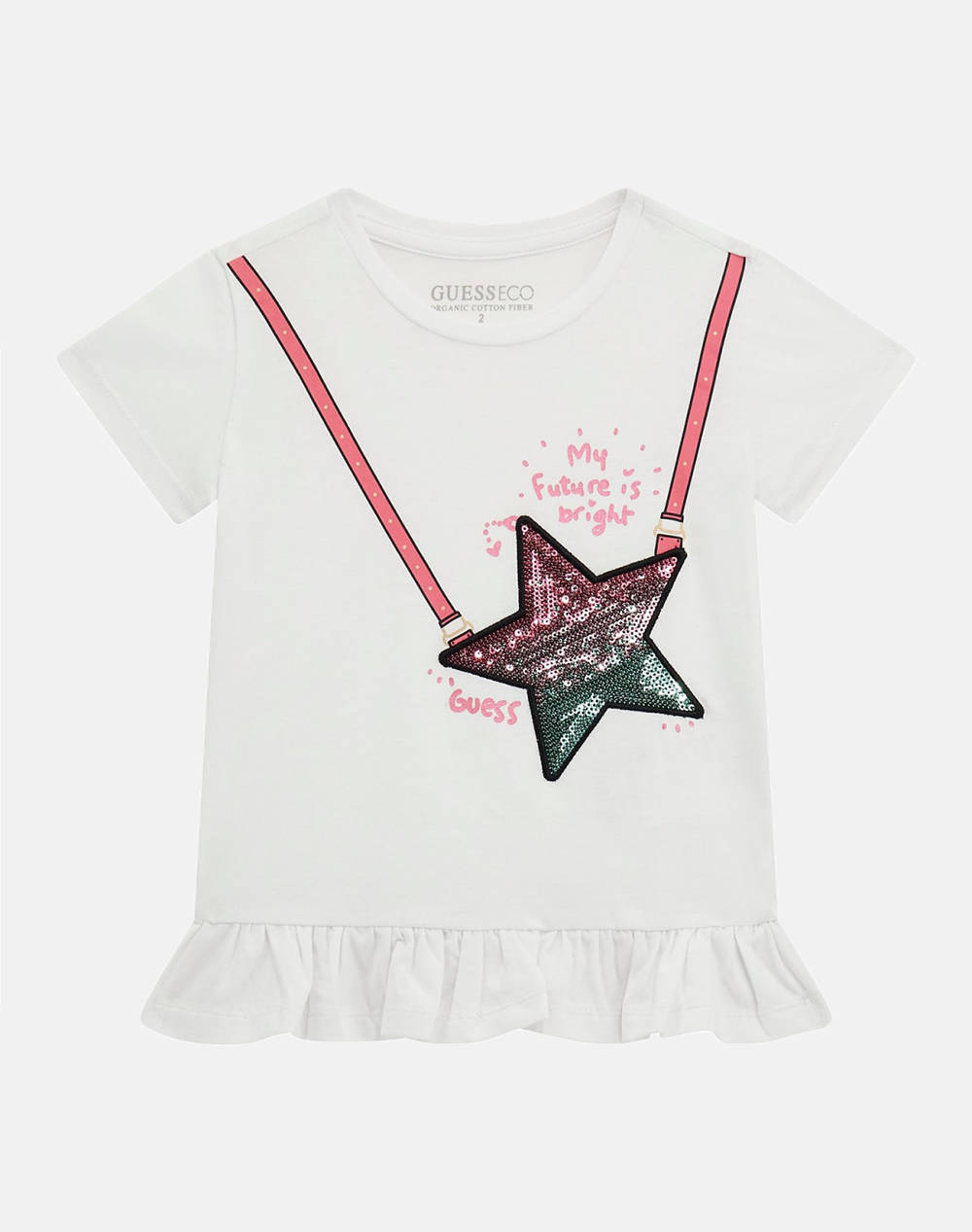 GUESS SS T-SHIRT W/FRILL BLUZA DE COPII GIRL