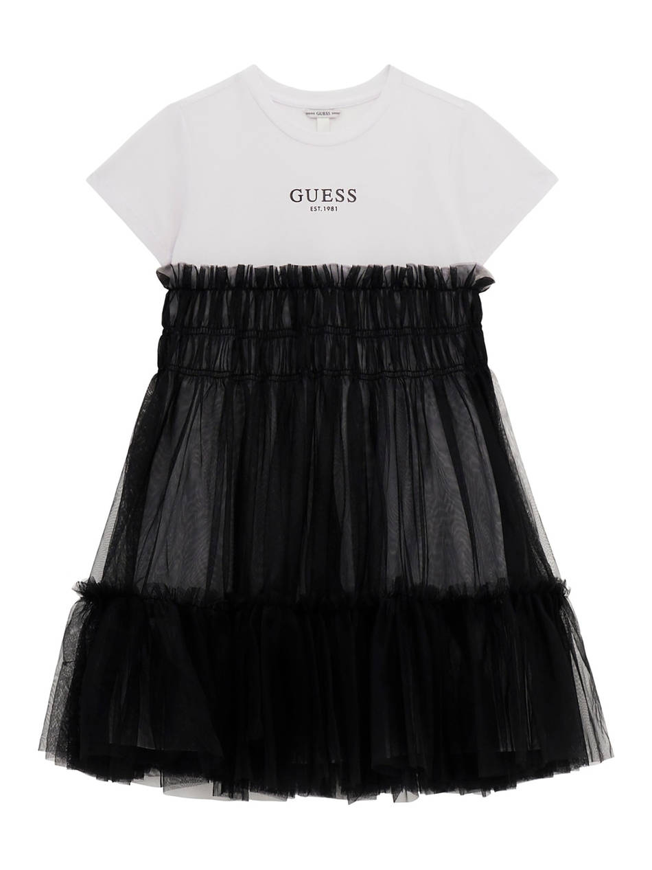 GUESS MIXED FABRIC SS DRESS ROCHIE DE COPII GIRL