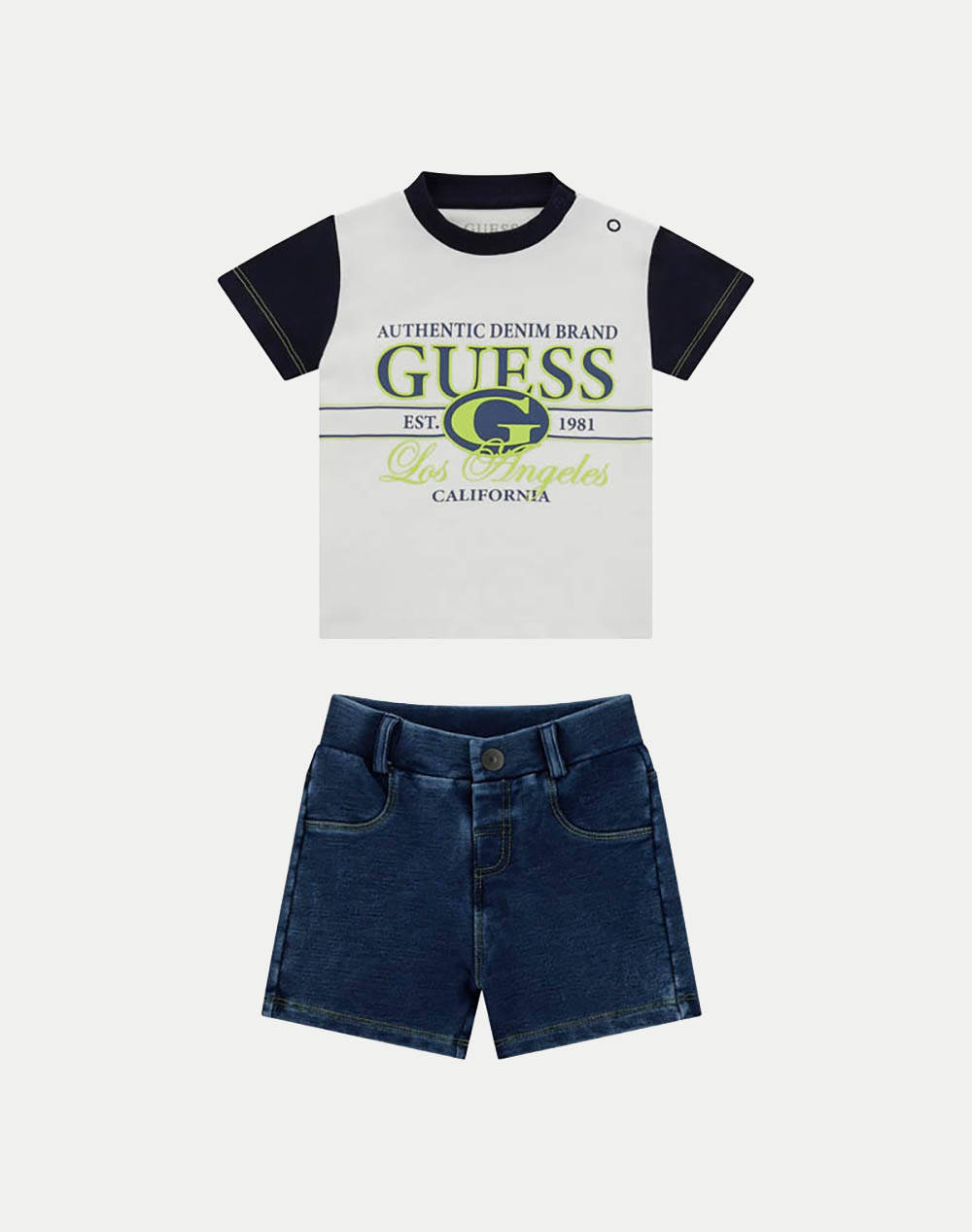 GUESS SET SS T-SHIRT+KNITDENIM SHORT SET DE COPII BOY