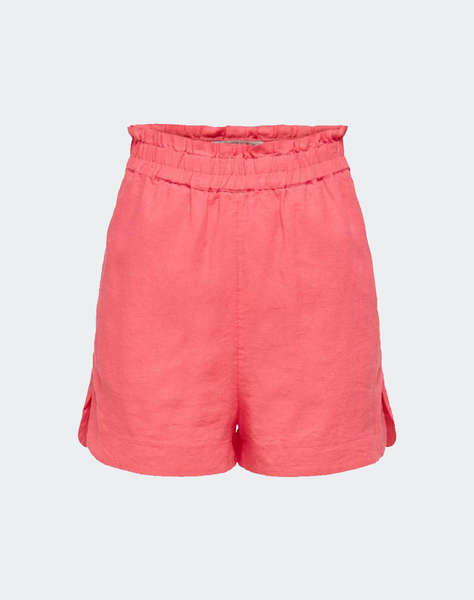 ONLY ONLCARO HW PB LINEN BLEND SHORTS PNT