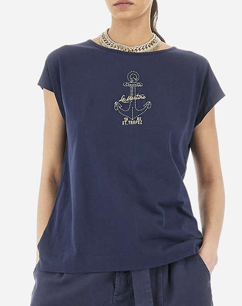 LA MARTINA BLUZA T-SHIRT WOMAN T-SHIRT CREW NECK 40/1 C