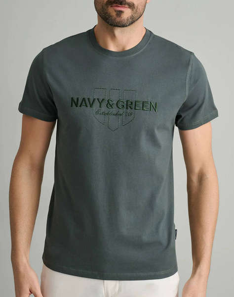 NAVY&GREEN BLUZA CU DECOLTEU