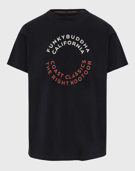 FUNKY BUDDHA T-shirt cu text artwork model tiparit pe piept