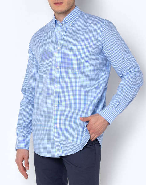 THE BOSTONIANS CAMASA MAVERICK POPLIN REGULAR FIT MedCheck POPLIN Button-down Regular Fit