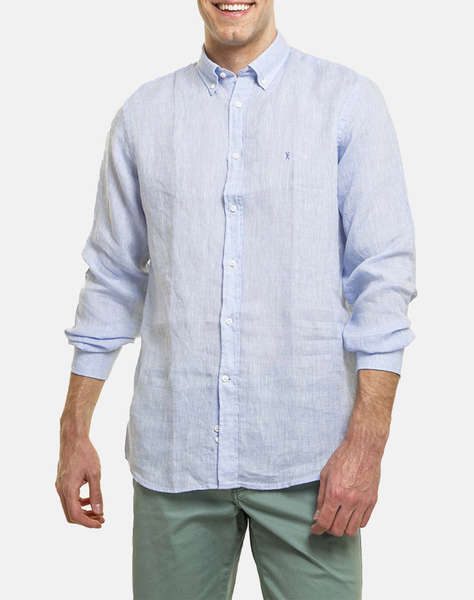 THE BOSTONIANS CAMASA IN REGULAR FIT Plain LINEN Button-down Regular Fit