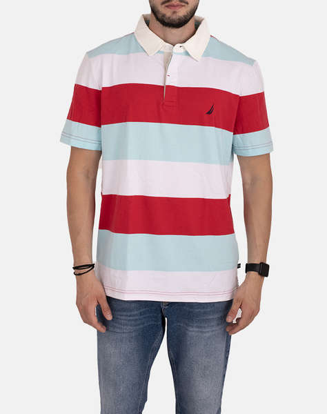 NAUTICA BLUZA POLO KM SS STRIPED RUGBY POLO_SUSTAINABLE SS STRIPED RUGBY POLO_SUSTAINABLE