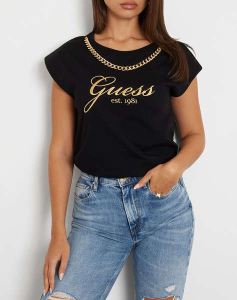 GUESS SS CN CRYSTAL LOGO TEE BLUZA DE DAMA