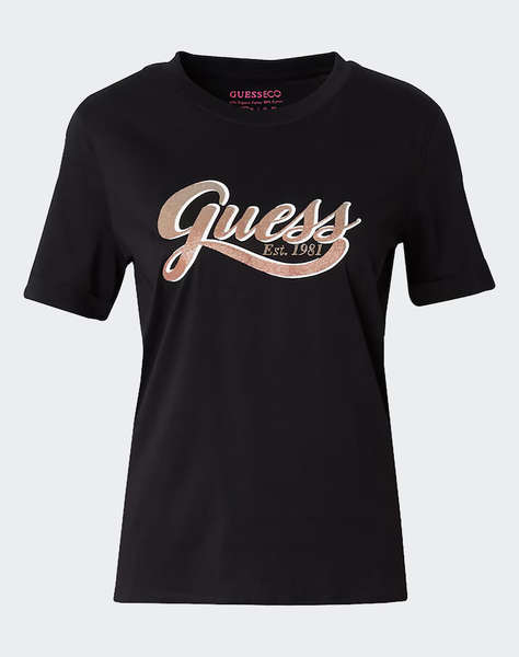 GUESS SS CN GLITTERY LOGO TEE BLUZA DE DAMA