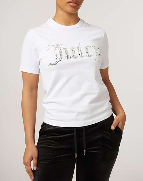 JUICY COUTURE DIAMANTE JEWEL GIRLFRIEND T-SHIRT-